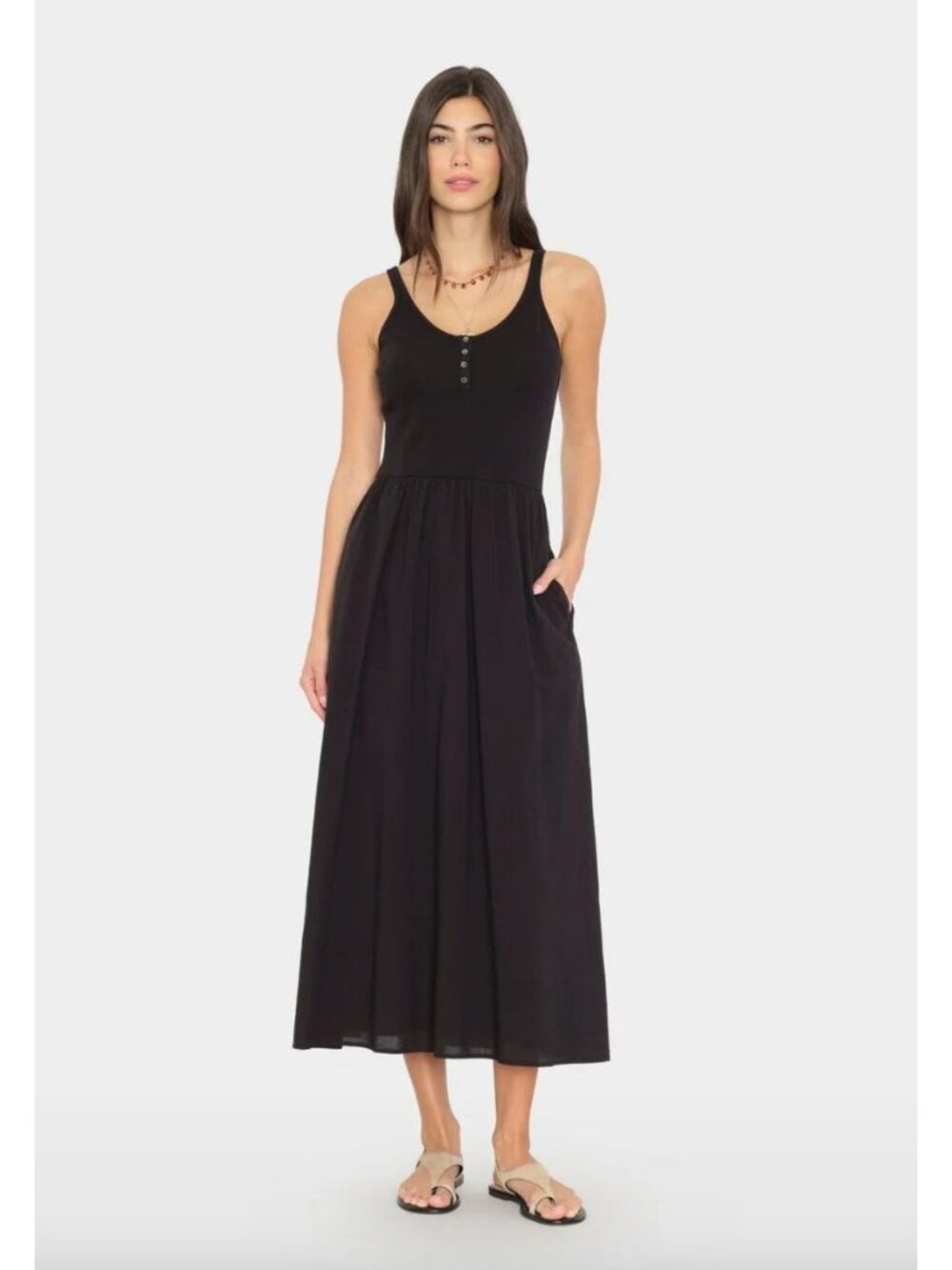 Xirena Black Fallon Size XL Cotton Maxi Summer Dress